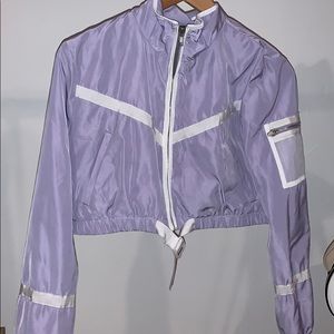 Lavender cropped windbreaker